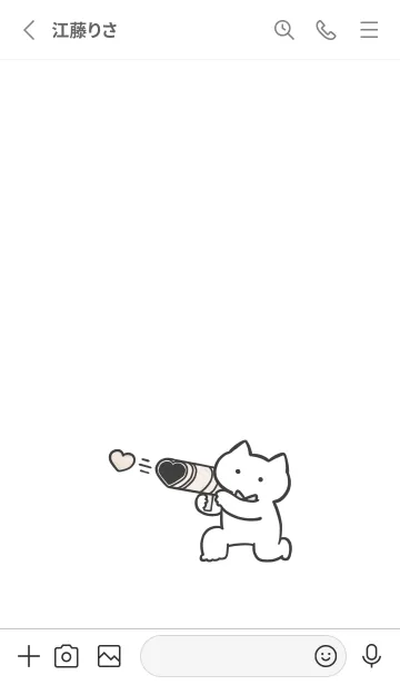 [LINE着せ替え] 白推しねこの画像2