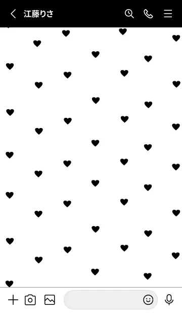 [LINE着せ替え] pattern_heart monotone3の画像2