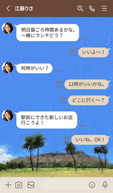 [LINE着せ替え] Oil Painting Diamond Head 34の画像3