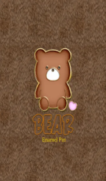 [LINE着せ替え] Bear Enameled Pin & Fur 14の画像1