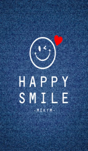 [LINE着せ替え] HAPPY-SMILE DENIM HEARTの画像1
