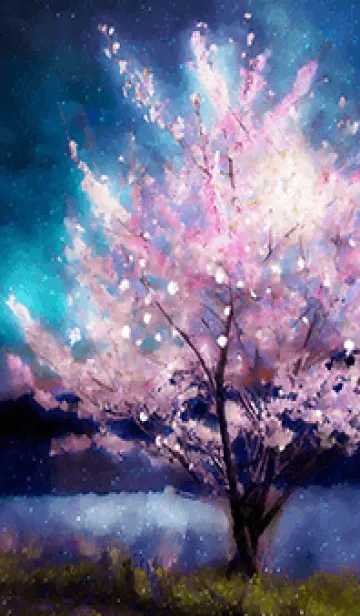 [LINE着せ替え] 美しい夜桜の着せかえ#115の画像1