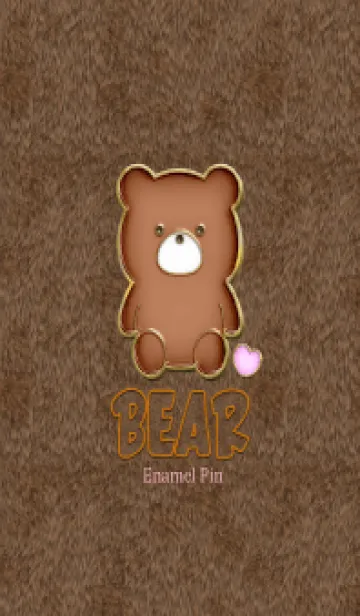 [LINE着せ替え] Bear Enameled Pin & Fur 16の画像1