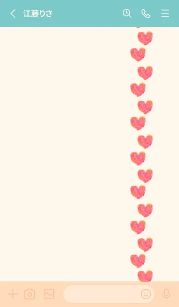 [LINE着せ替え] ハート 水彩 おしゃれ29の画像2