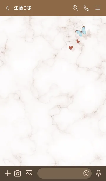 [LINE着せ替え] pinkbrown 花と蝶08_1の画像2