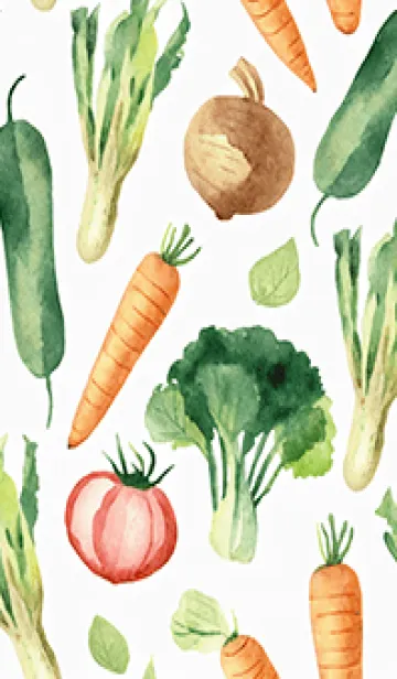 [LINE着せ替え] 【シンプル】お野菜の着せかえ#7の画像1