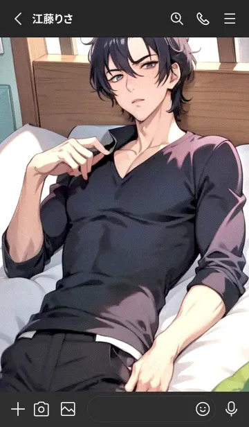 [LINE着せ替え] ハンサムな男性 FbQGKの画像2