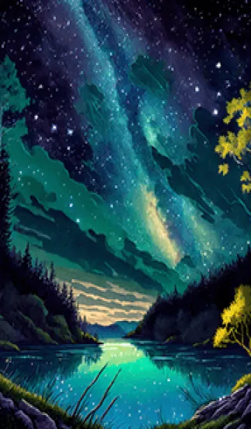 [LINE着せ替え] 綺麗な星空の夜景着せかえ#216の画像1