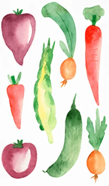 [LINE着せ替え] 【シンプル】お野菜の着せかえ#8の画像1