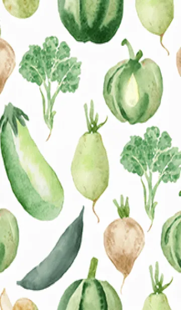 [LINE着せ替え] 【シンプル】お野菜の着せかえ#10の画像1