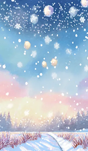 [LINE着せ替え] 優美な冬の風景の着せかえ(Winter-3587)の画像1