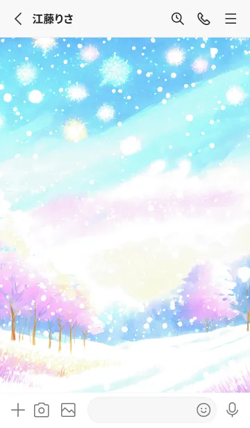 [LINE着せ替え] 優美な冬の風景の着せかえ(Winter-3588)の画像2