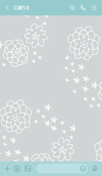 [LINE着せ替え] 小花舞う白い花20の画像2