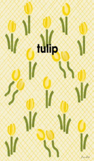 [LINE着せ替え] イエロー チューリップ柄の画像1