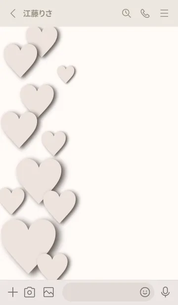 [LINE着せ替え] ALL MY LOVE-BEIGE HEART 25の画像2