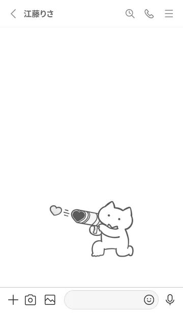 [LINE着せ替え] 白推しねこ②の画像2