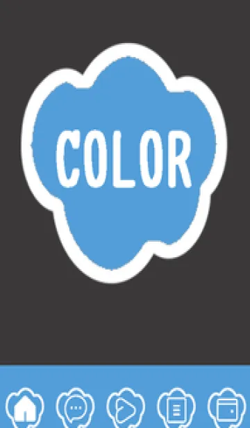 [LINE着せ替え] blue color U55の画像1