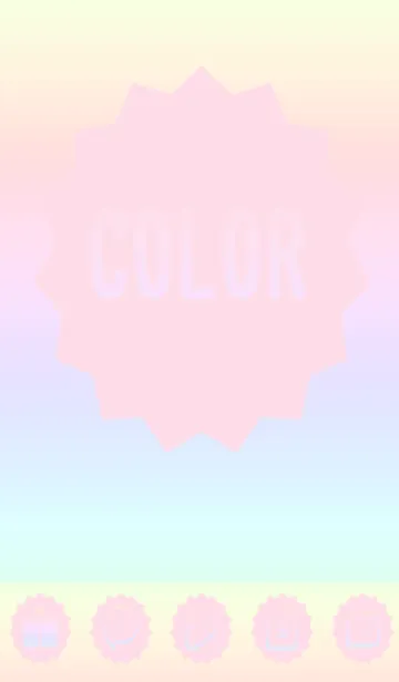 [LINE着せ替え] pink color rainbow M06の画像1