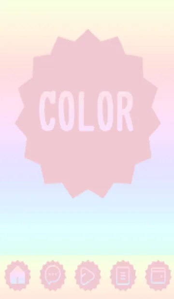 [LINE着せ替え] pink color rainbow M10の画像1