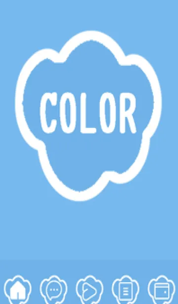 [LINE着せ替え] blue color U51の画像1