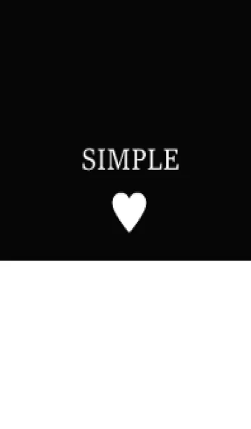 [LINE着せ替え] SIMPLE HEART :monotone2の画像1