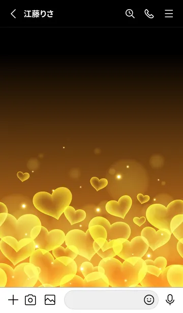 [LINE着せ替え] SUNFLOWER YELLOW HEARTの画像2