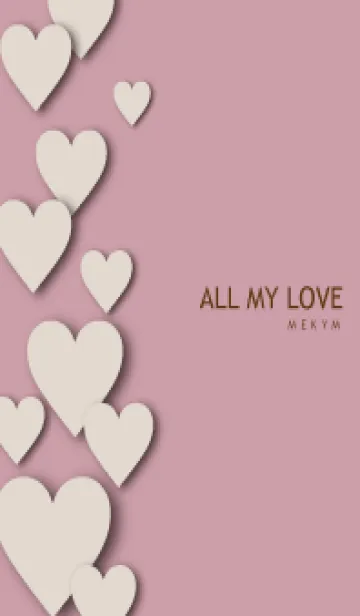 [LINE着せ替え] ALL MY LOVE-DUSKY BROWN HEART 25の画像1