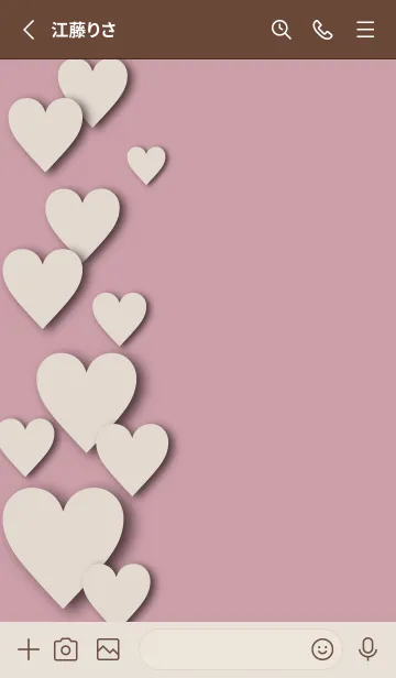 [LINE着せ替え] ALL MY LOVE-DUSKY BROWN HEART 25の画像2