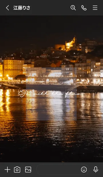 [LINE着せ替え] Short hand travel Porto -night view-の画像2