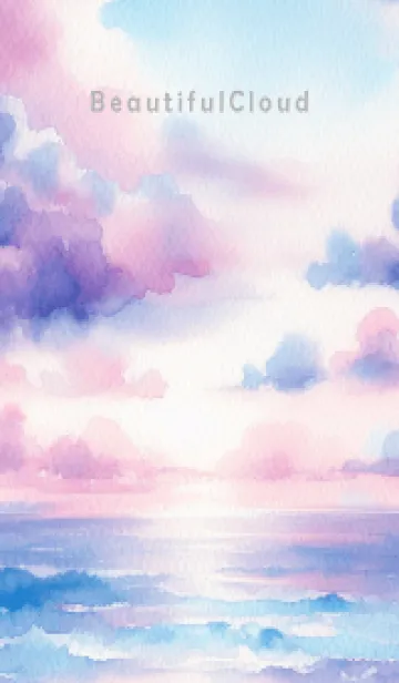 [LINE着せ替え] Beautiful Cloud-WATERCOLORの画像1