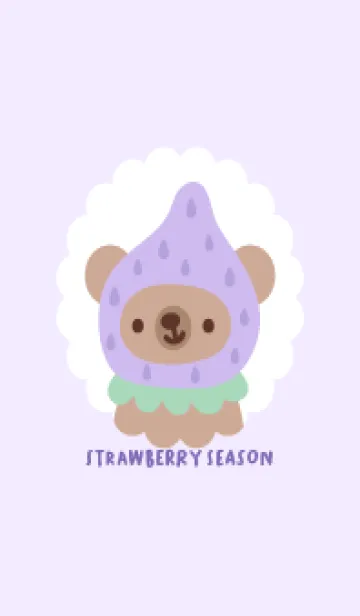 [LINE着せ替え] Strawberry Season - Purpleの画像1