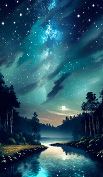 [LINE着せ替え] 綺麗な星空の夜景着せかえ#226の画像1