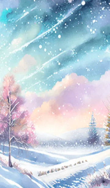 [LINE着せ替え] 優美な冬の風景の着せかえ(Winter-3596)の画像1