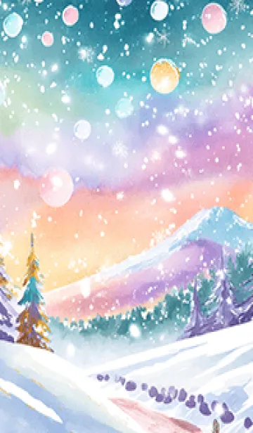 [LINE着せ替え] 優美な冬の風景の着せかえ(Winter-3597)の画像1