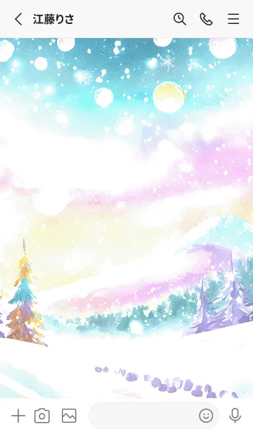 [LINE着せ替え] 優美な冬の風景の着せかえ(Winter-3597)の画像2