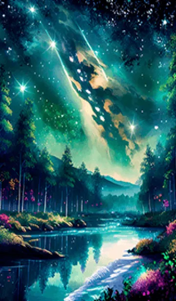 [LINE着せ替え] 綺麗な星空の夜景着せかえ#229の画像1