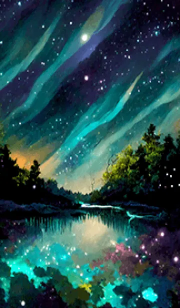 [LINE着せ替え] 綺麗な星空の夜景着せかえ#230の画像1