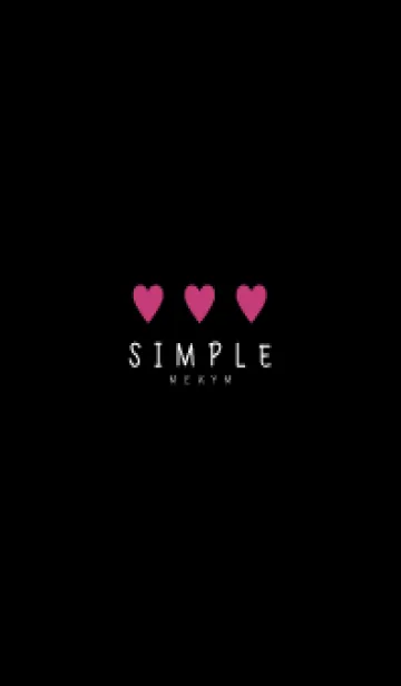 [LINE着せ替え] SIMPLE HEART - BLACK 10の画像1