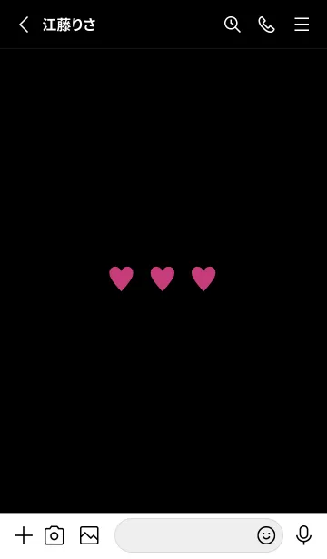 [LINE着せ替え] SIMPLE HEART - BLACK 10の画像2