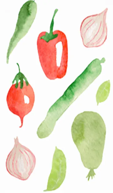 【シンプル】お野菜の着せかえ#30の着せ替えメイン画像