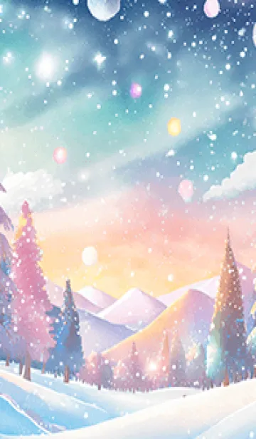 [LINE着せ替え] 優美な冬の風景の着せかえ(Winter-3605)の画像1