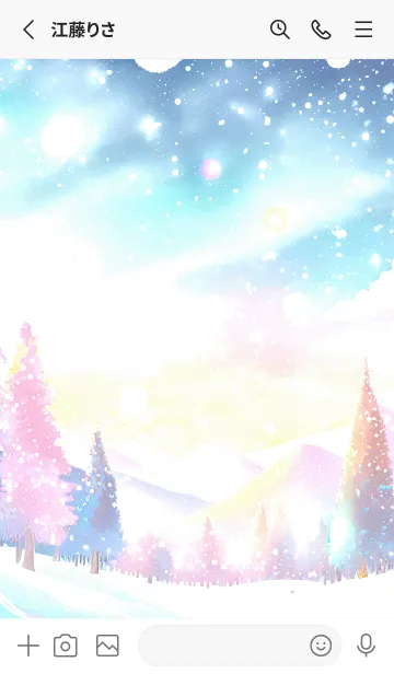[LINE着せ替え] 優美な冬の風景の着せかえ(Winter-3605)の画像2