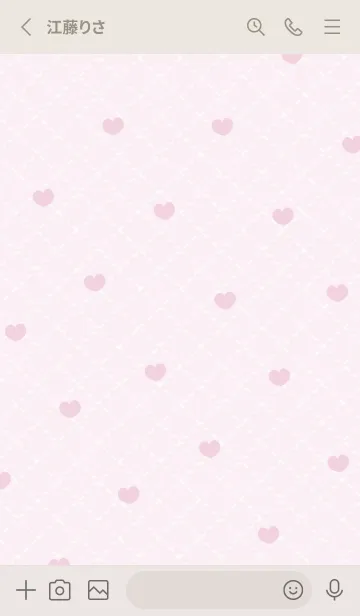 [LINE着せ替え] シンプル可愛い♪17ハートの画像2