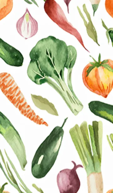 [LINE着せ替え] 【シンプル】お野菜の着せかえ#39の画像1