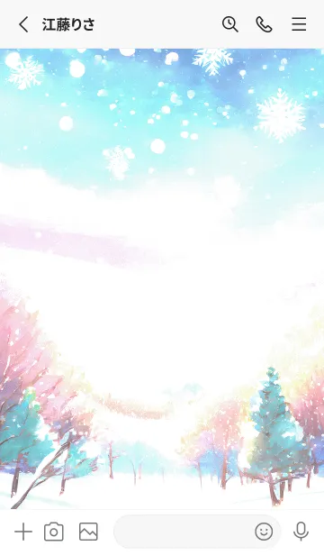 [LINE着せ替え] 優美な冬の風景の着せかえ(Winter-3614)の画像2