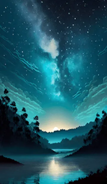 [LINE着せ替え] 綺麗な星空の夜景着せかえ#245の画像1