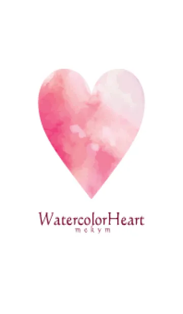 [LINE着せ替え] Watercolor Heart Red -MEKYM- 22の画像1