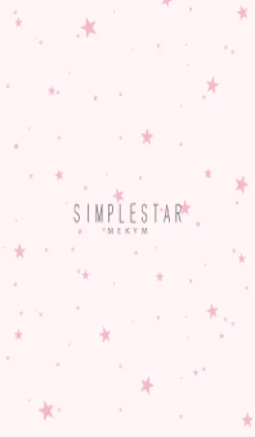 [LINE着せ替え] SIMPLE STAR-PINK WHITE- 4の画像1