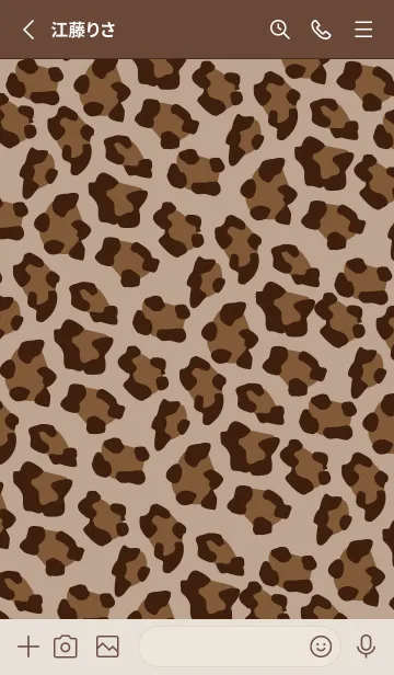 [LINE着せ替え] Leopard Pattern BROWN 12の画像2