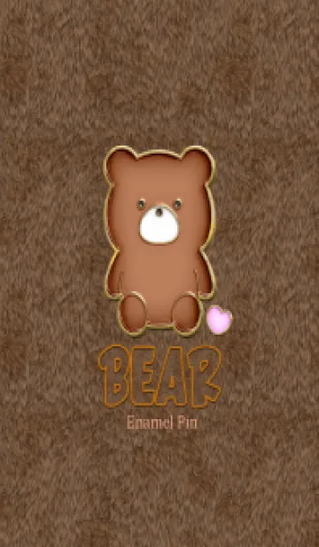 [LINE着せ替え] Bear Enameled Pin & Fur 20の画像1